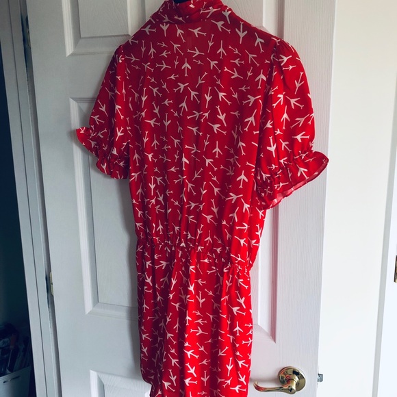 DVF Sz M Short Sleeve Collared Ruffle Romper New - Picture 8 of 8